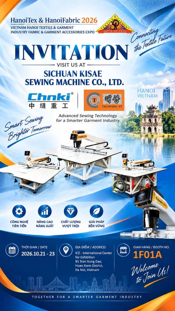 Poster thư mời tham quan gian hàng HanoiTex 2026